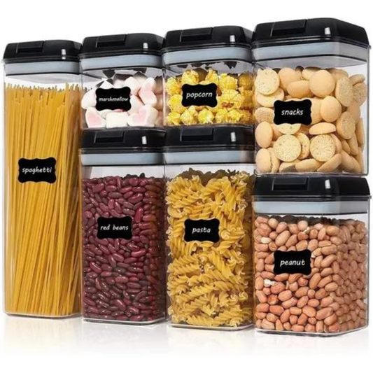 Set de 7 Contenedores Para Alimentos Hermético